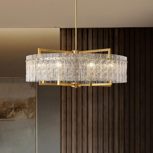 Mercer Light Dimmable Crystal Drum Chandelier Reviews Wayfair